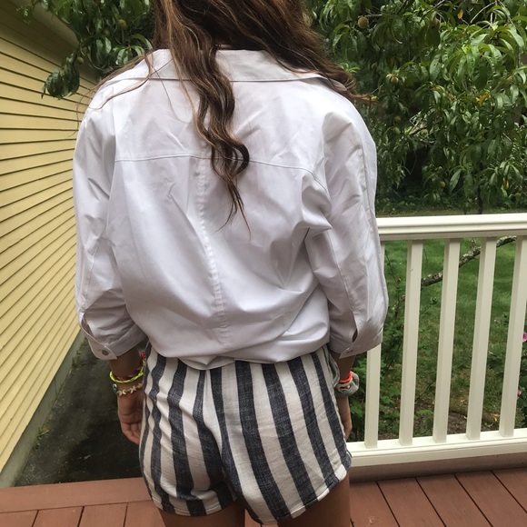 White silver-circle button up - Picture 3 of 4